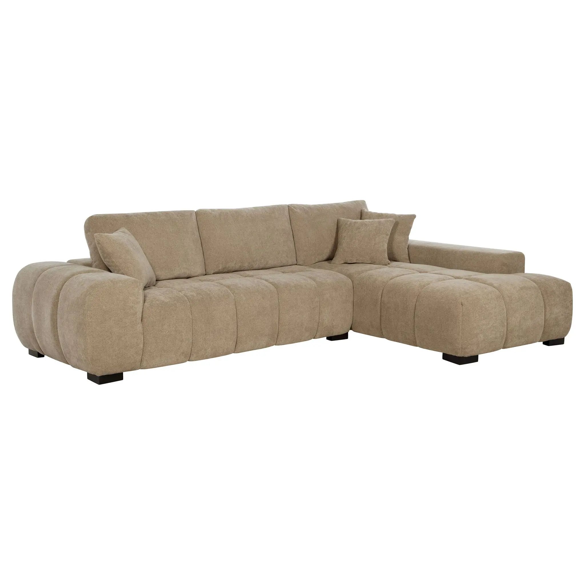 Octavia Upholstered Sectional Chaise Sofa Camel by Unique Piece Furniture