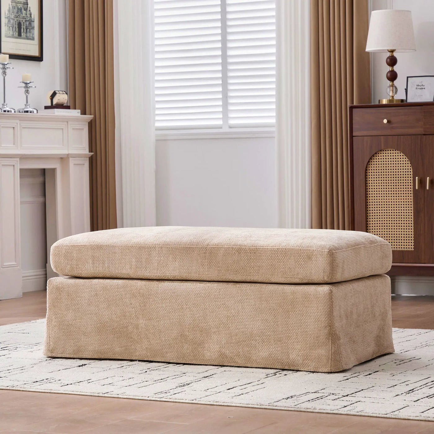 Ottoman Foot Stool With Metal Legs by HouseOfZazla