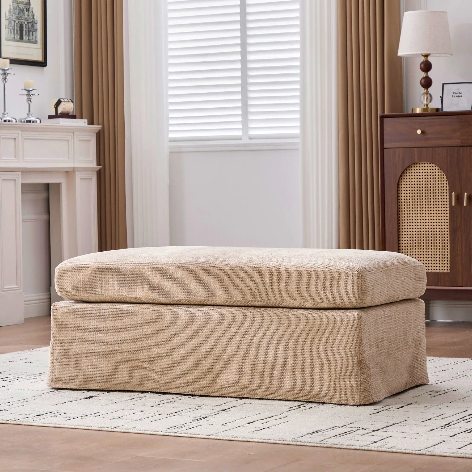 Ottoman Foot Stool With Metal Legs by HouseOfZazla