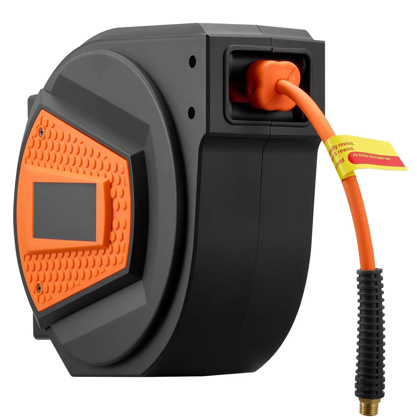 Retractable Air Hose Reel, 1/4 Inch x 50 FT Hybrid Air Hose Max 300PSI by HouseOfZazla