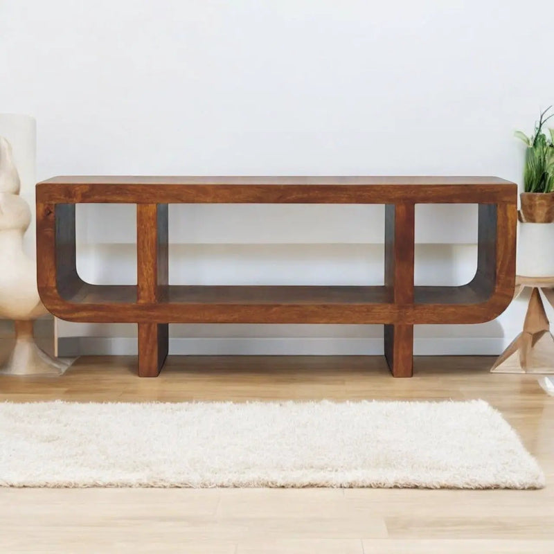 Orion - Curved Media Unit - Brown by Unique Piece Furniture