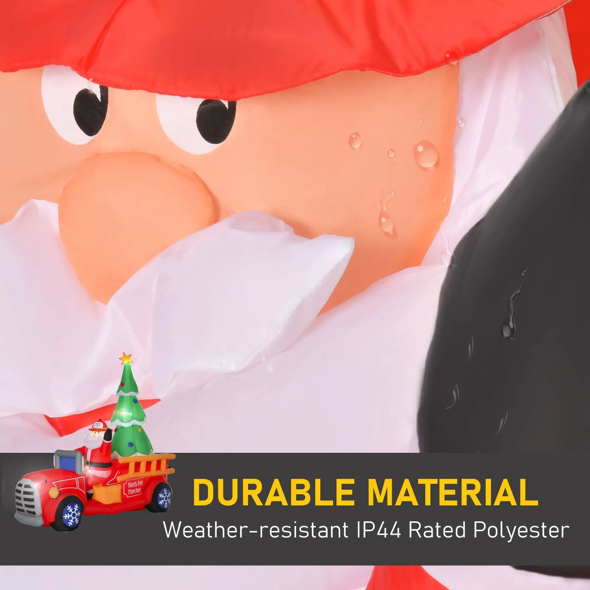 Inflatable Santa Truck with Lit Christmas Tree by HouseOfZazla