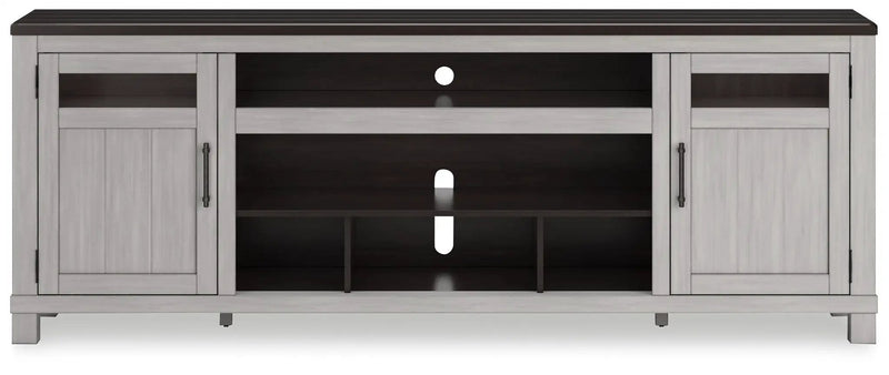 Darborn - XL TV Stand W/Fireplace Option - Gray / Brown by Unique Piece Furniture