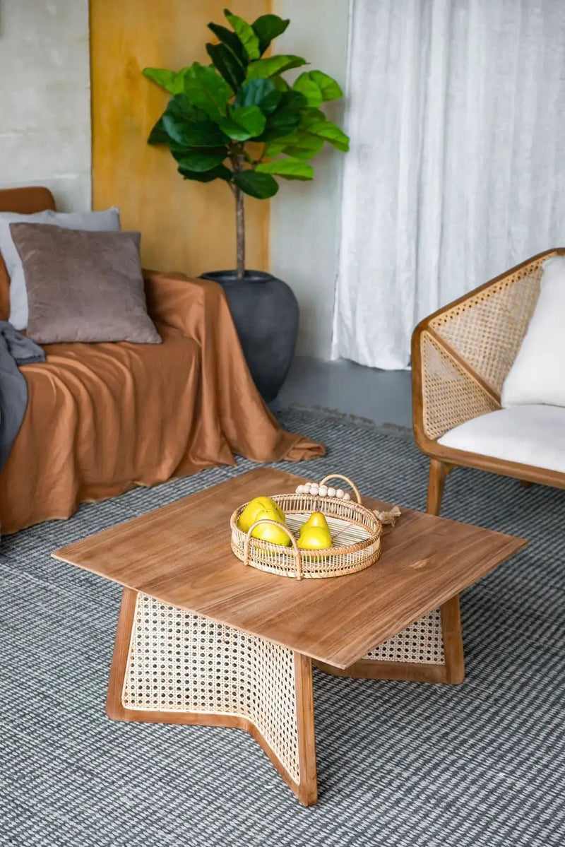 Teak Coffee Table - Natural Wood / Brown by Unique Piece Furniture