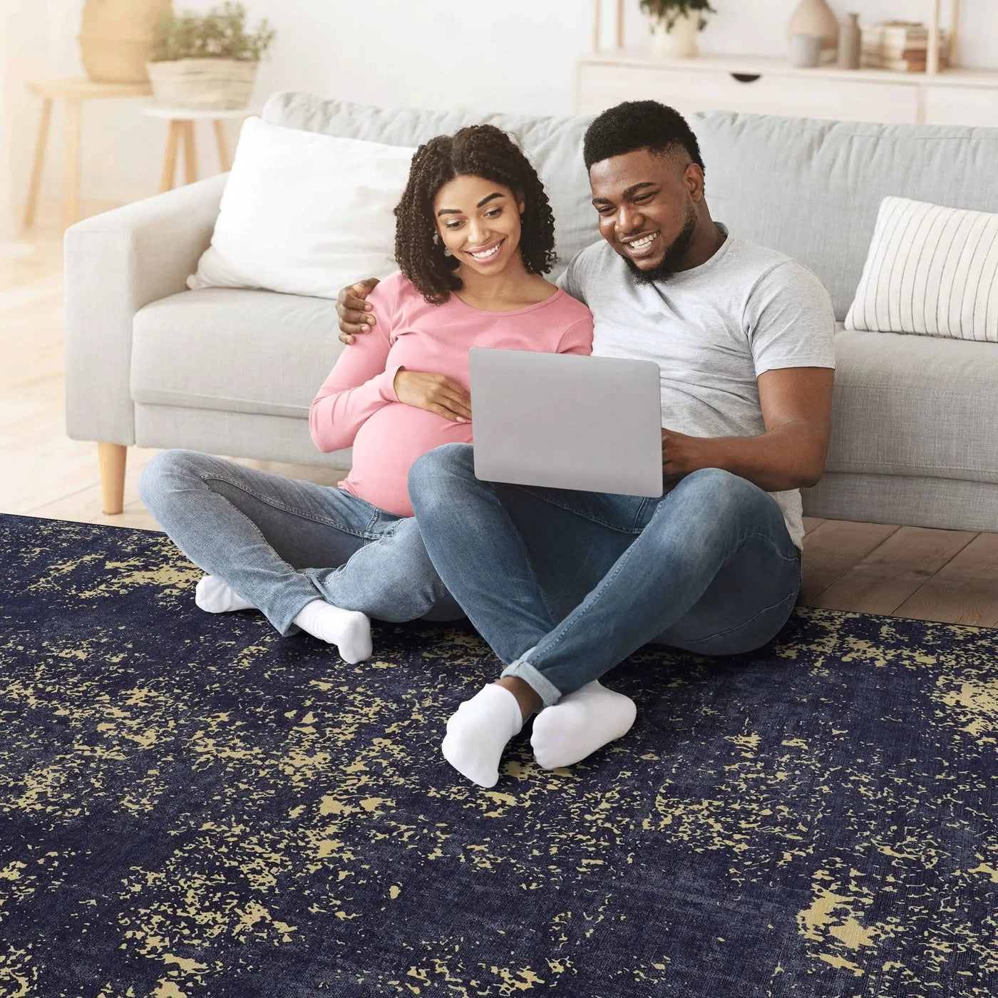 Maval - Abstract Washable Area Rug by Unique Piece Furniture