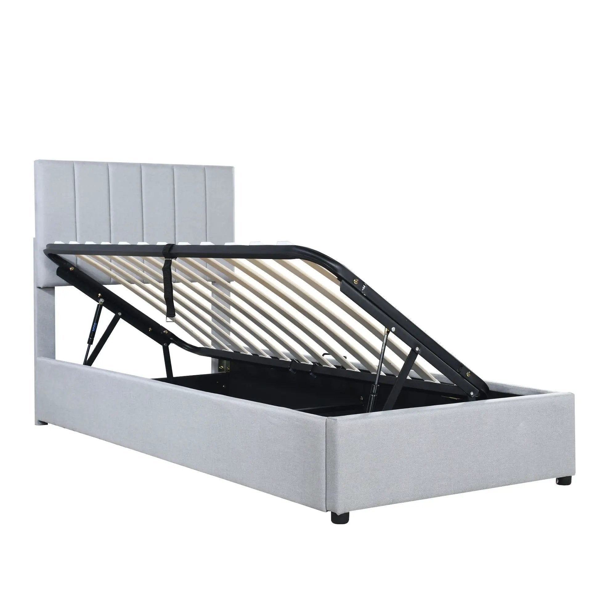Upholstered Platform Bed With A Hydraulic Storage System by HouseOfZazla