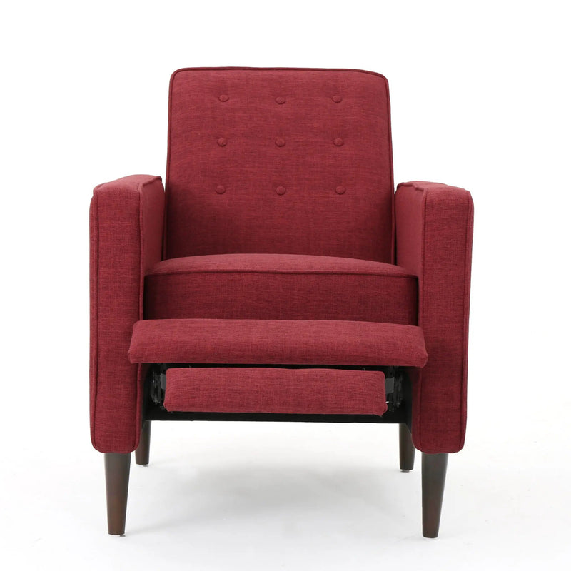 Mid-Century Modern Recliner With Button Tufted Waffle Stitch by HouseOfZazla