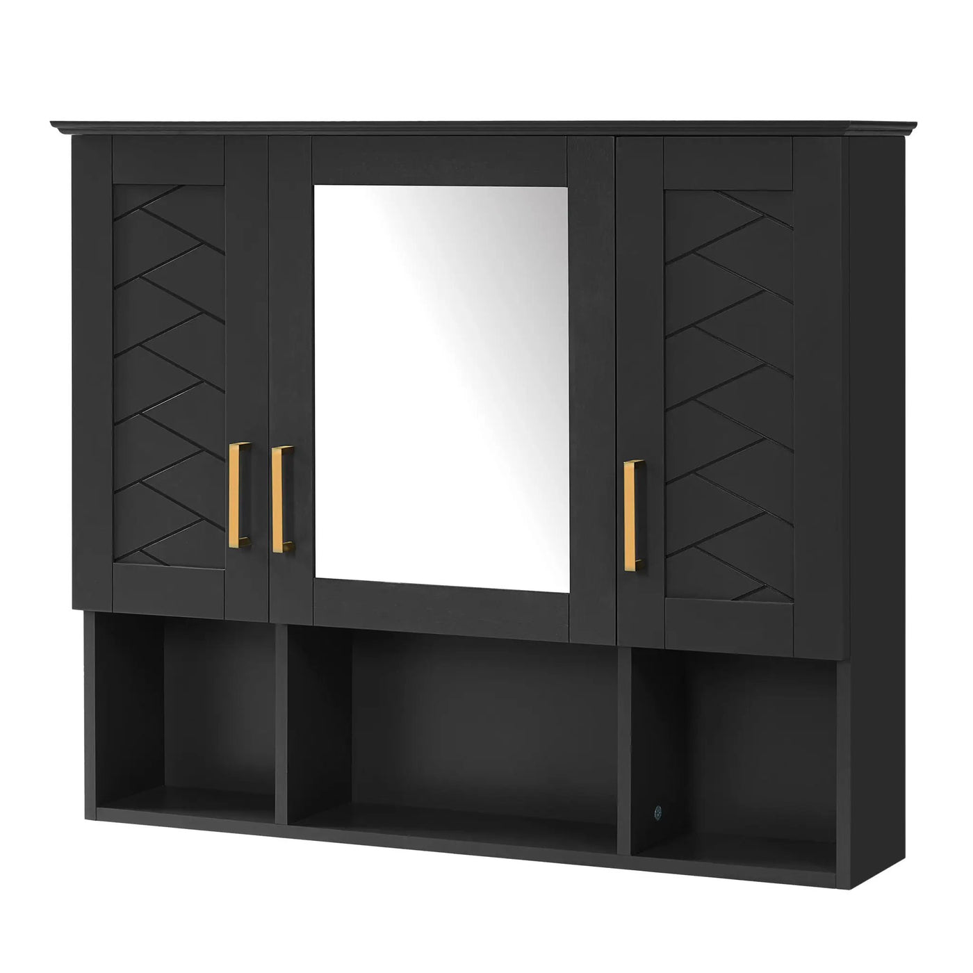 Modern Wall Mounted Medicine Cabinet with Adjustable Shelves and Soft Close Doors by HouseOfZazla