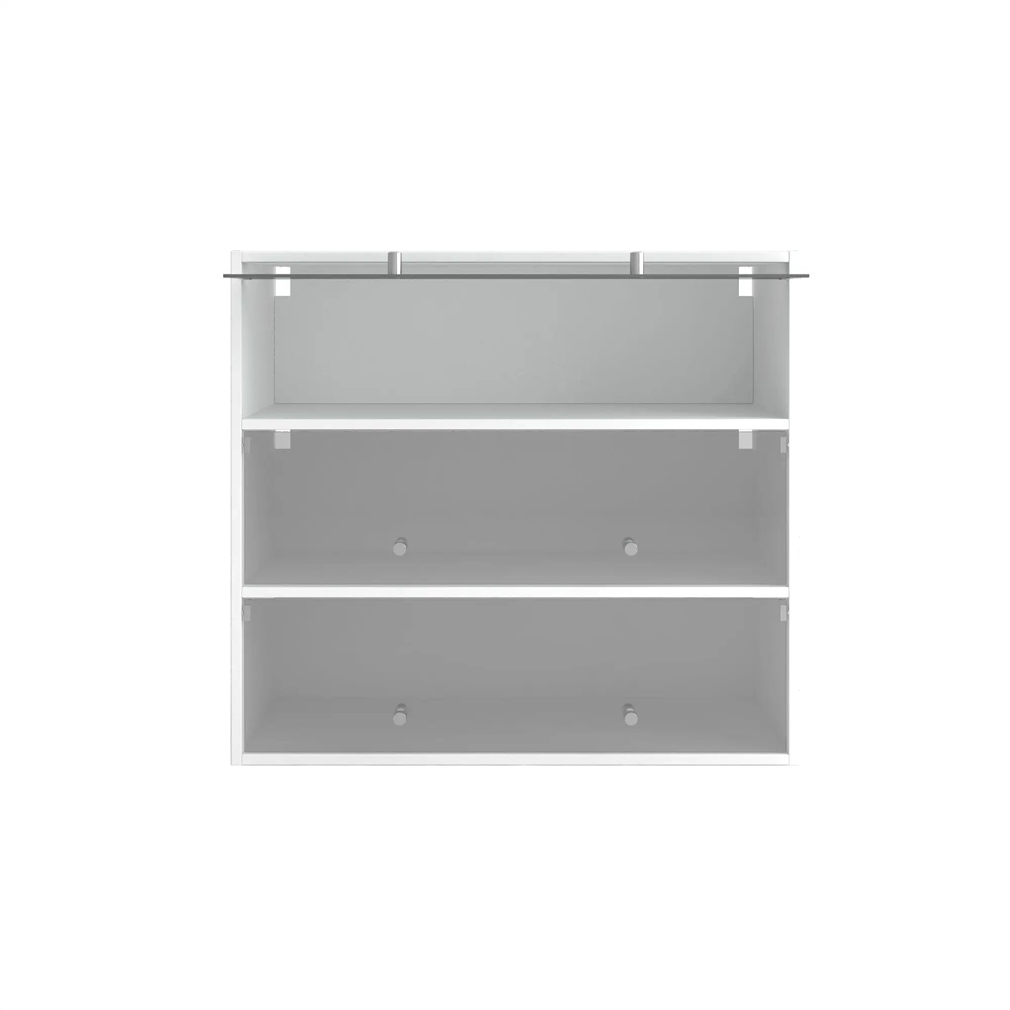 White Glass Door Shoe Storage Cabinet with RGB LED Light by HouseOfZazla