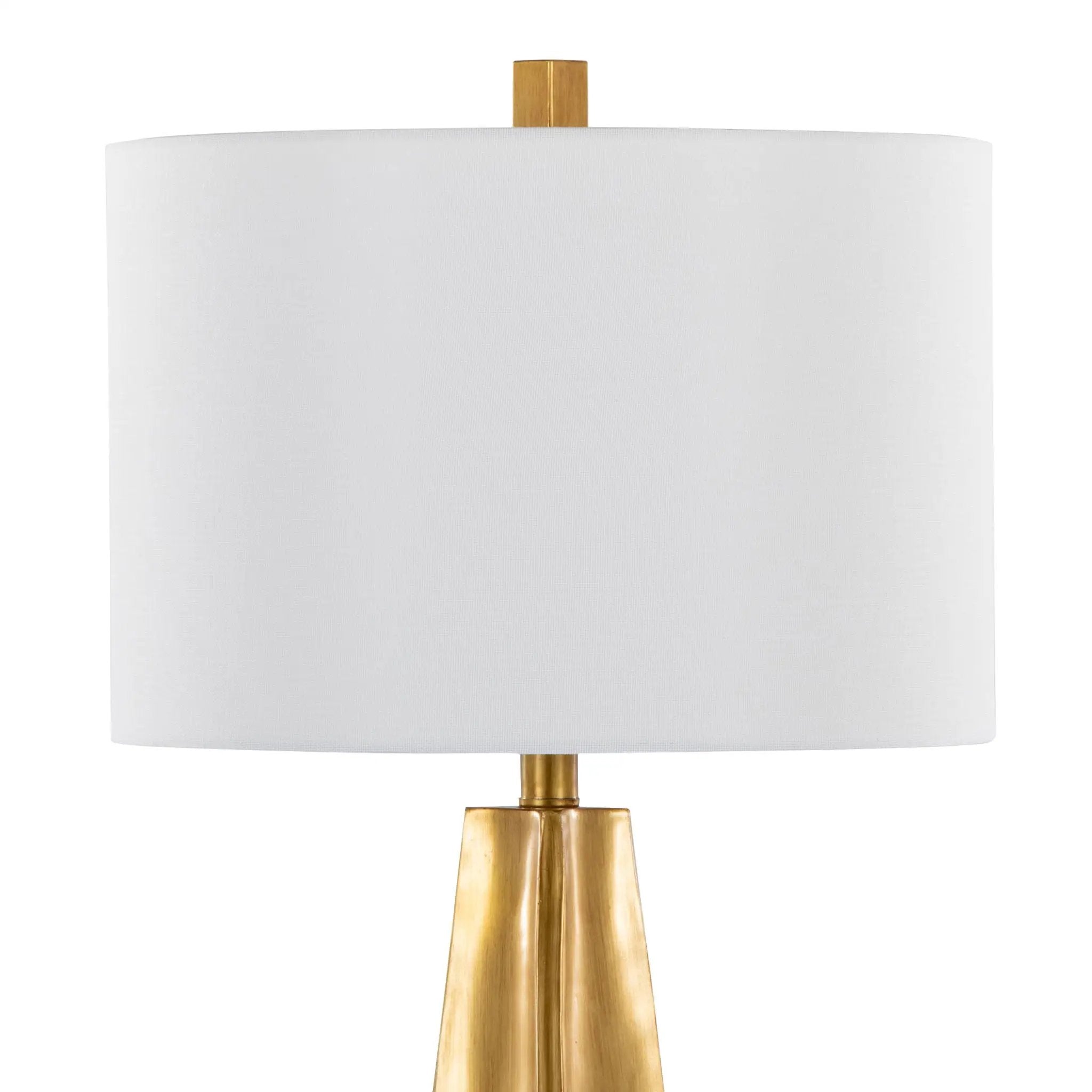 Pompeii - Contemporary Table Lamp - Gold / White by HouseOfZazla