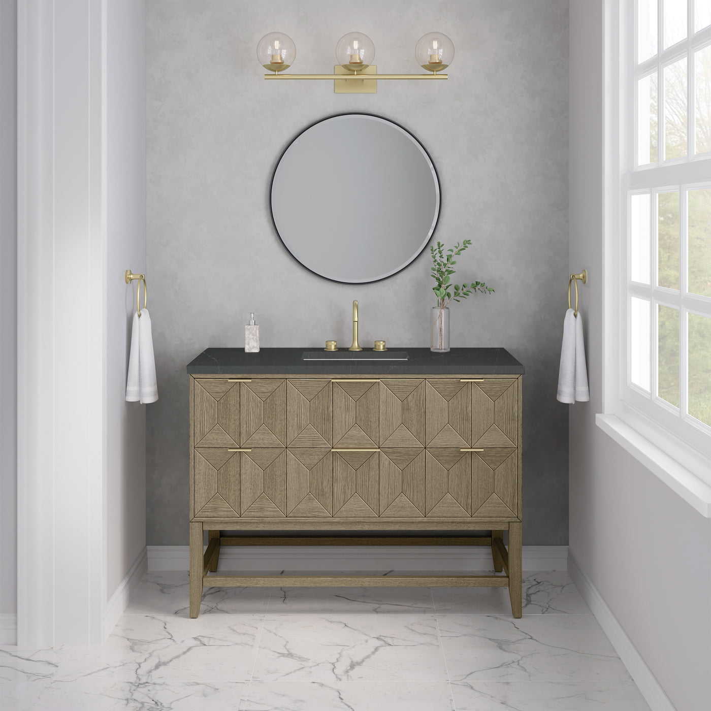 James Martin Emmeline 48" Single Bathroom Vanity, Pebble Oak, view 38