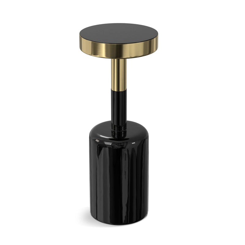 Frannie - Side Table - Gold / Black by HouseOfZazla