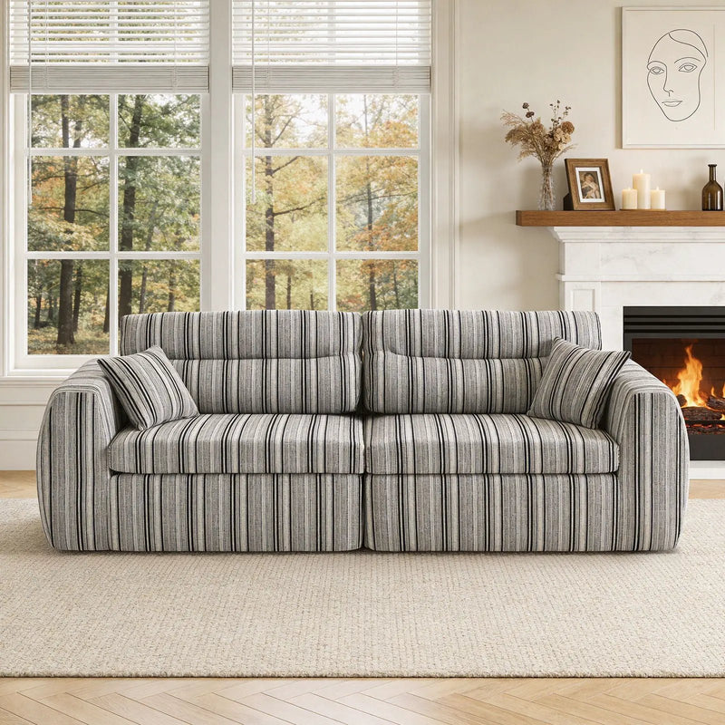 3 Seater, Couch With Throw Pillows For Living Room by Unique Piece Furniture