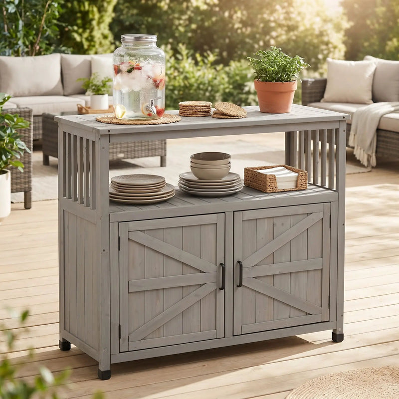 Patio Bar Table Set With Storage by Unique Piece Furniture