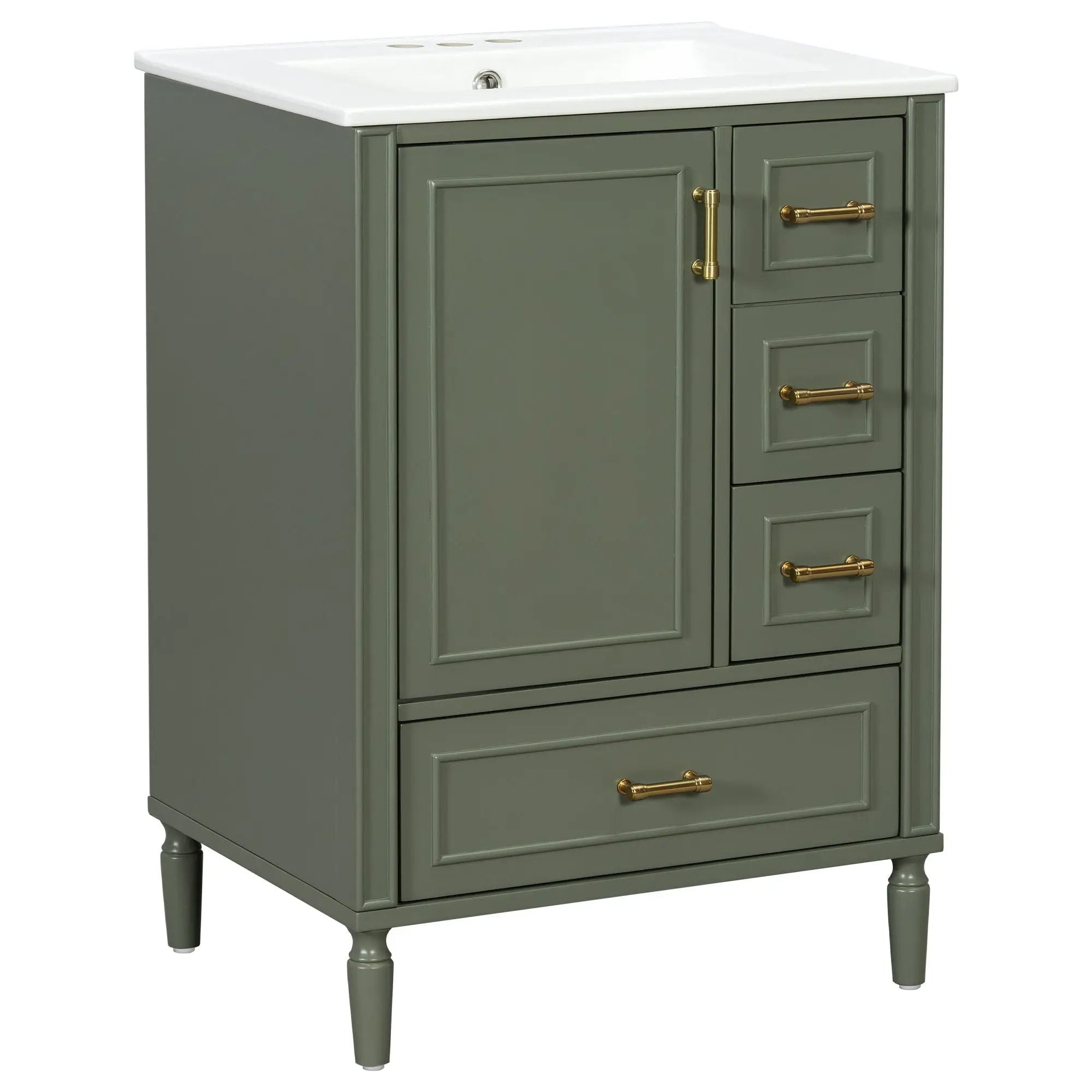 Traditional Bathroom Vanity Set With Soft Close Doors