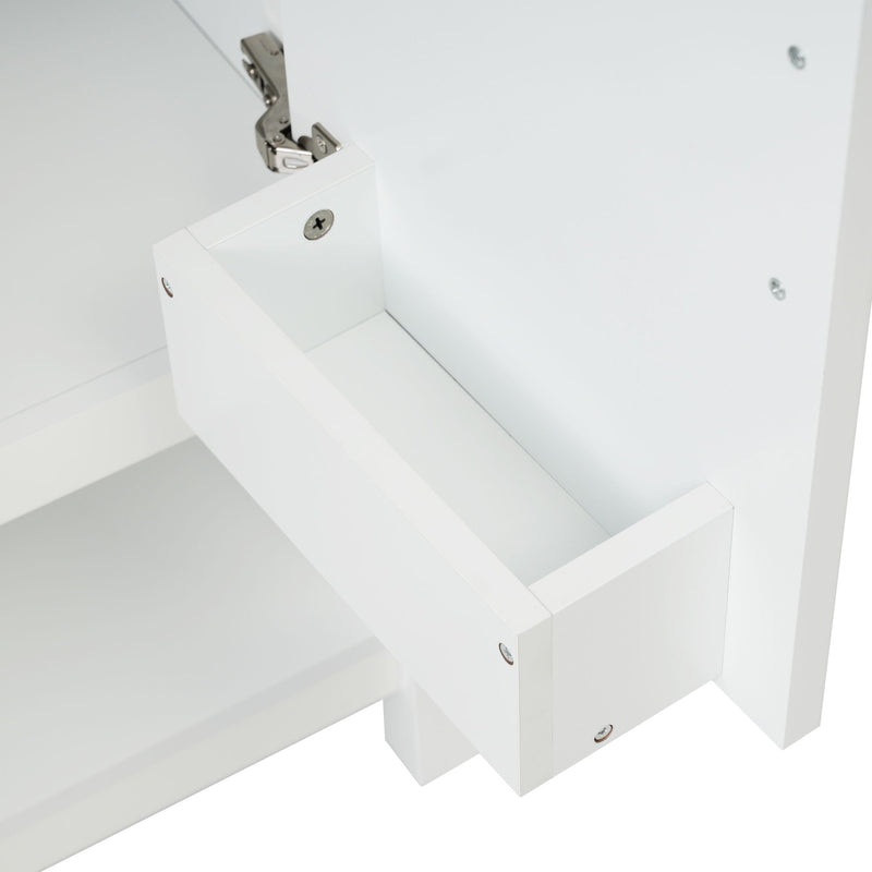 Elegant Bathroom Vanity With Ceramic Sink And Versatile Storage by HouseOfZazla