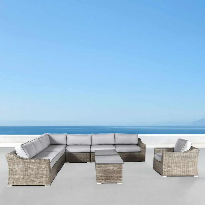 Stylish Sofa Seating Group With Cushions Perfect For Outdoor Gatherings by Unique Piece Furniture