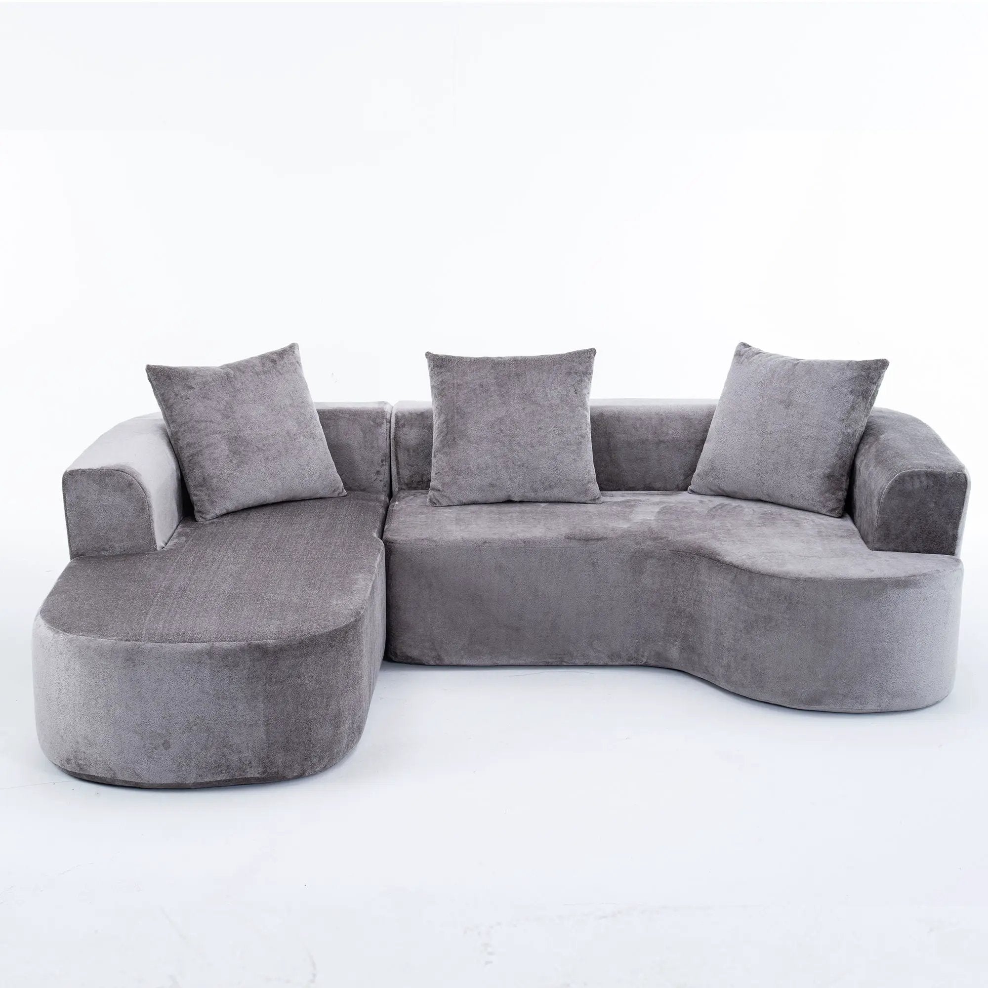 Modular Sectional Sofa With L Shape Chaise With Deep Seat by HouseOfZazla