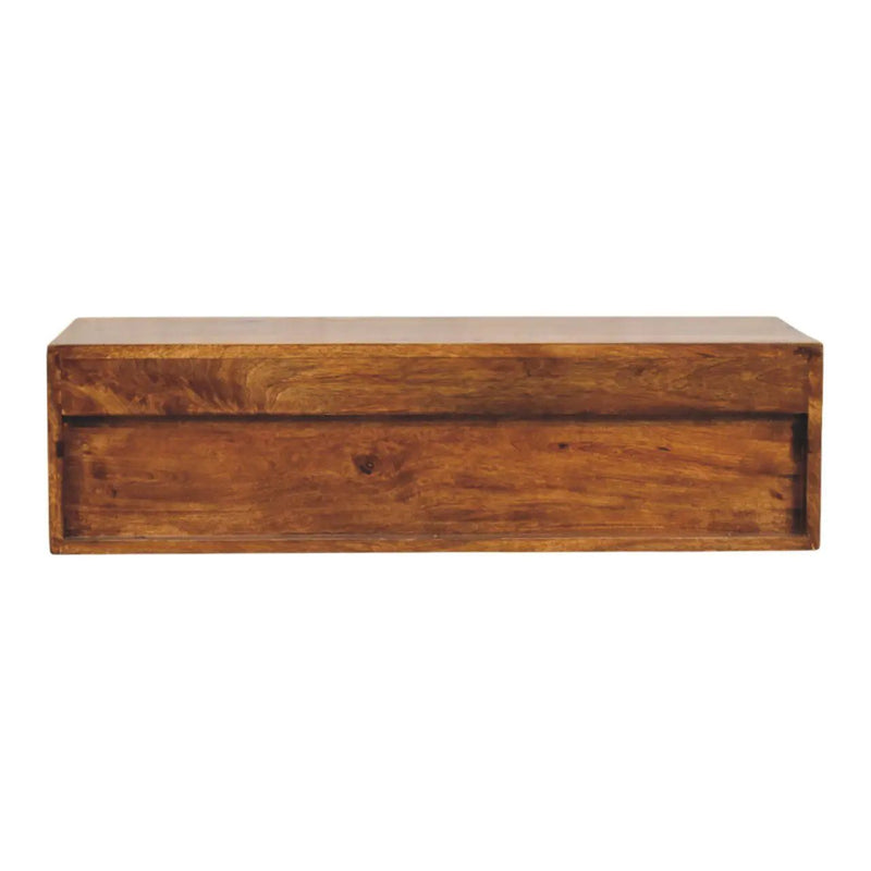 Lunar - 2 Drawer Wall Mounted Media Unit - Brown by HouseOfZazla