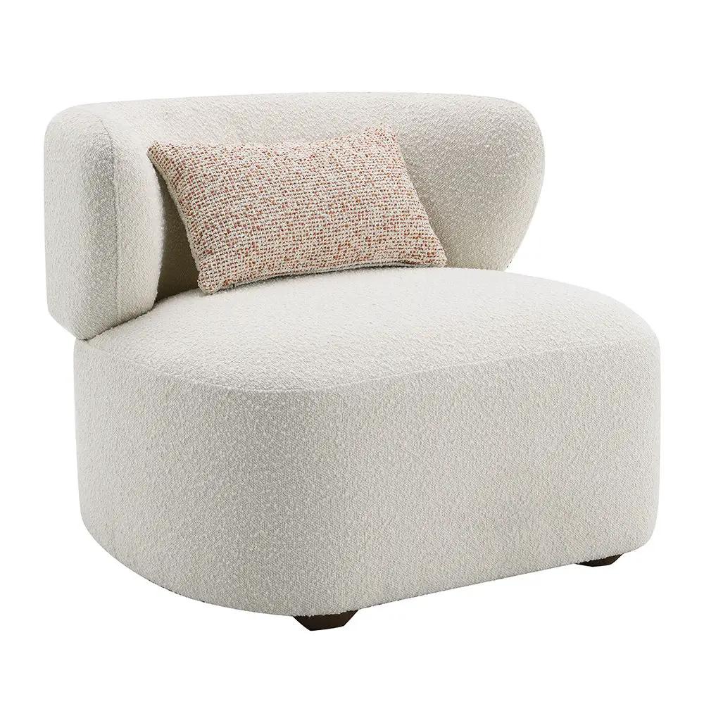Darius - Accent Chair With Pillow - Beige Boucle by Unique Piece Furniture