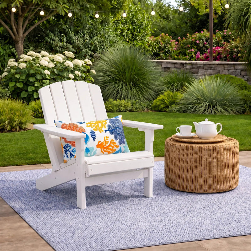 4 Pack Outdoor Lumbar Pillow with Inserts - Ocean Coral by HouseOfZazla