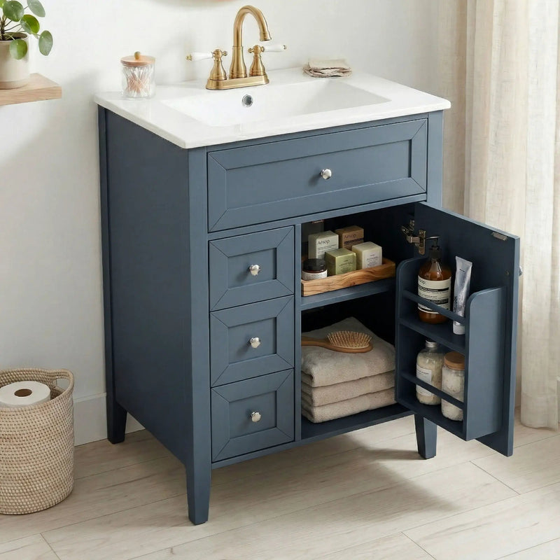 Bathroom Vanity With Sink, Soft Closing Cabinet by HouseOfZazla