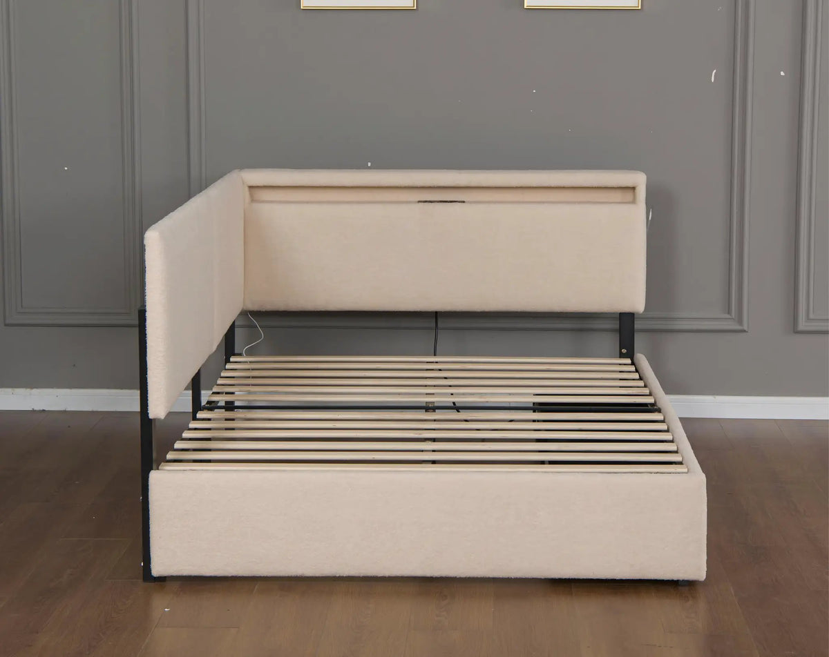 Full Size Upholstered Cloud Bed Frame with Headboard by HouseOfZazla