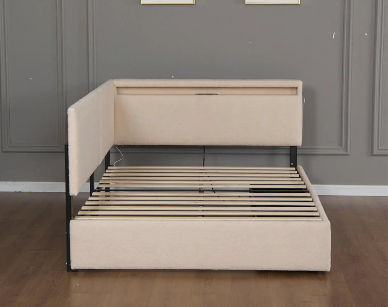 Full Size Upholstered Cloud Bed Frame with Headboard by HouseOfZazla