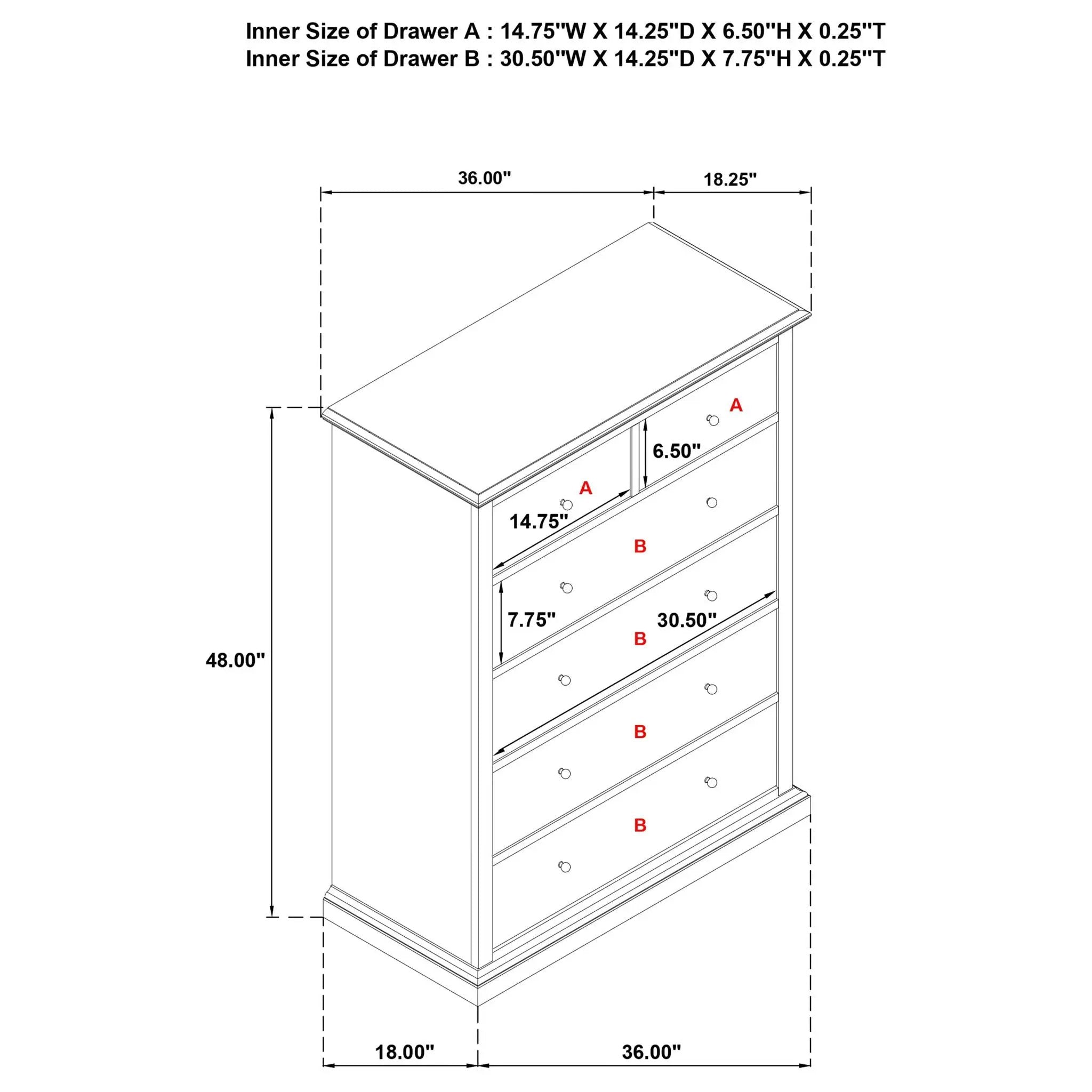 Anzio - 6 Drawer Bedroom Chest by HouseOfZazla