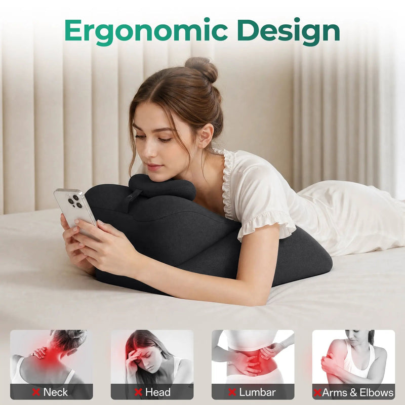 27° Ergonomic Memory Foam Support Pillow for Couples by HouseOfZazla