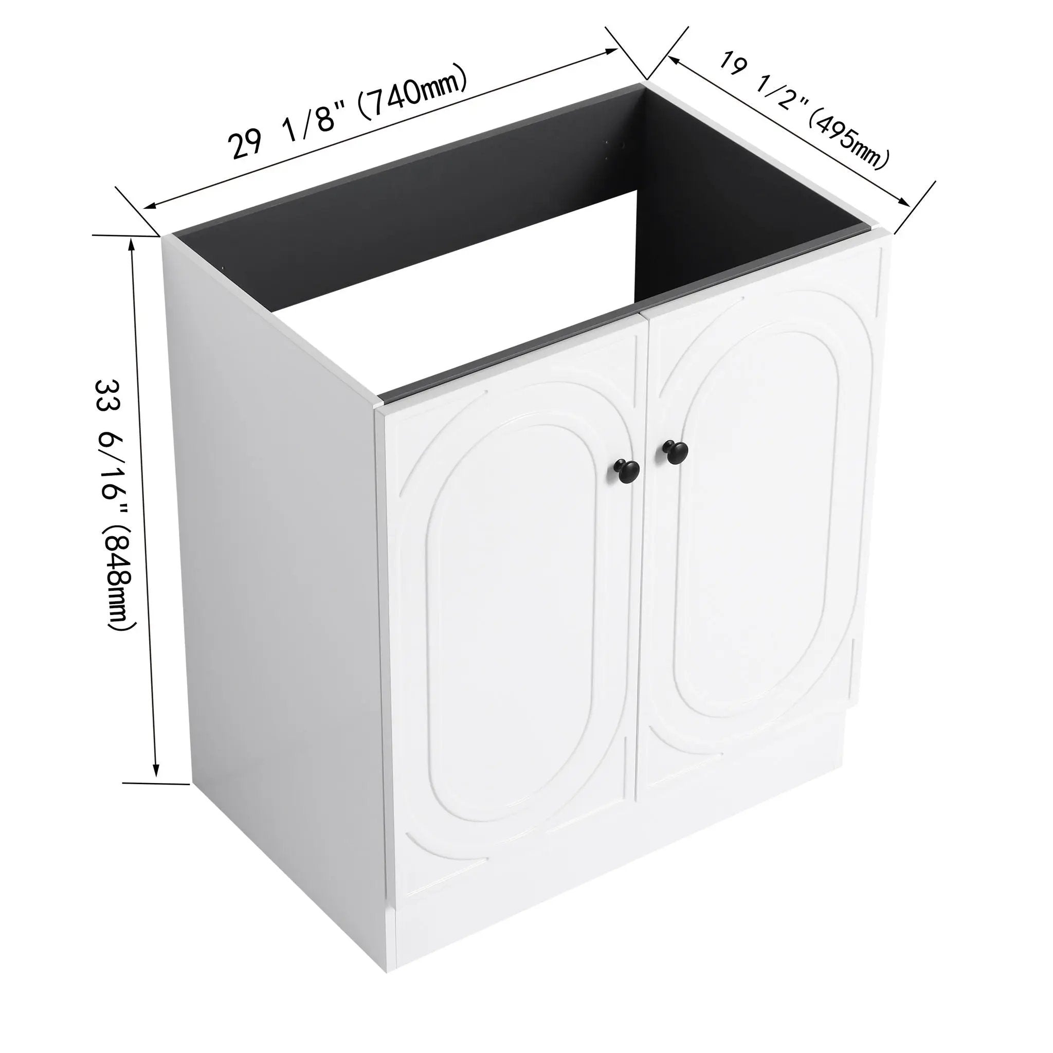Modern Freestanding Bathroom Vanity With Soft Close Cabinet Doors by HouseOfZazla