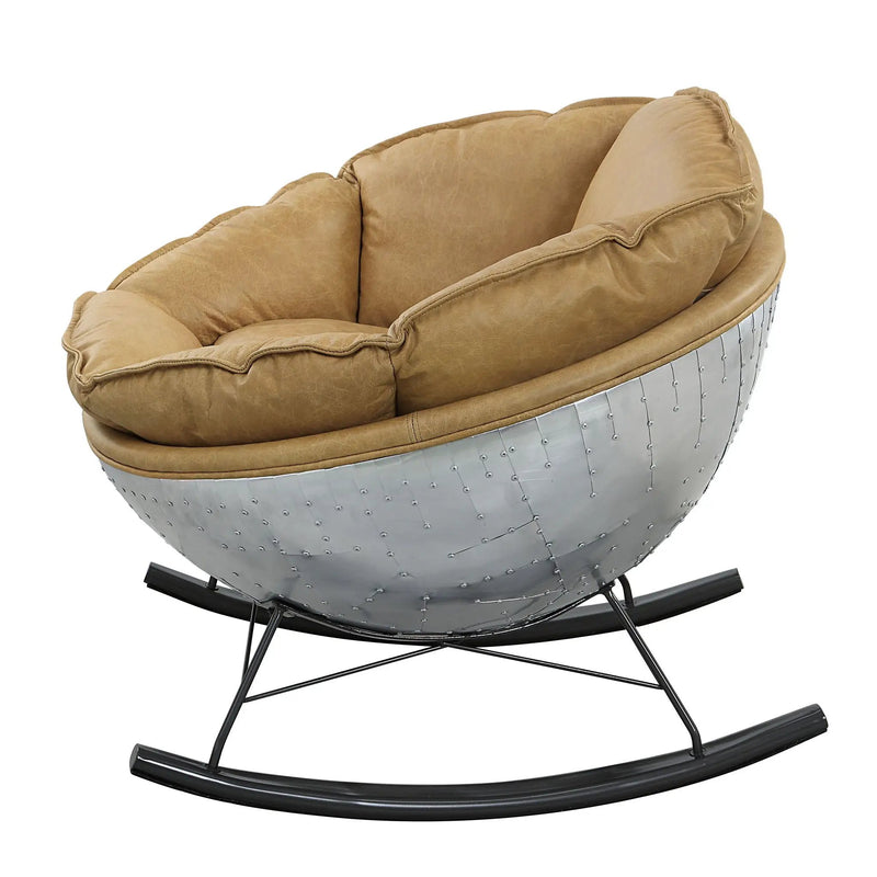 Pippin - Top Grain Leather Rocking Chair - Morocco by Unique Piece Furniture