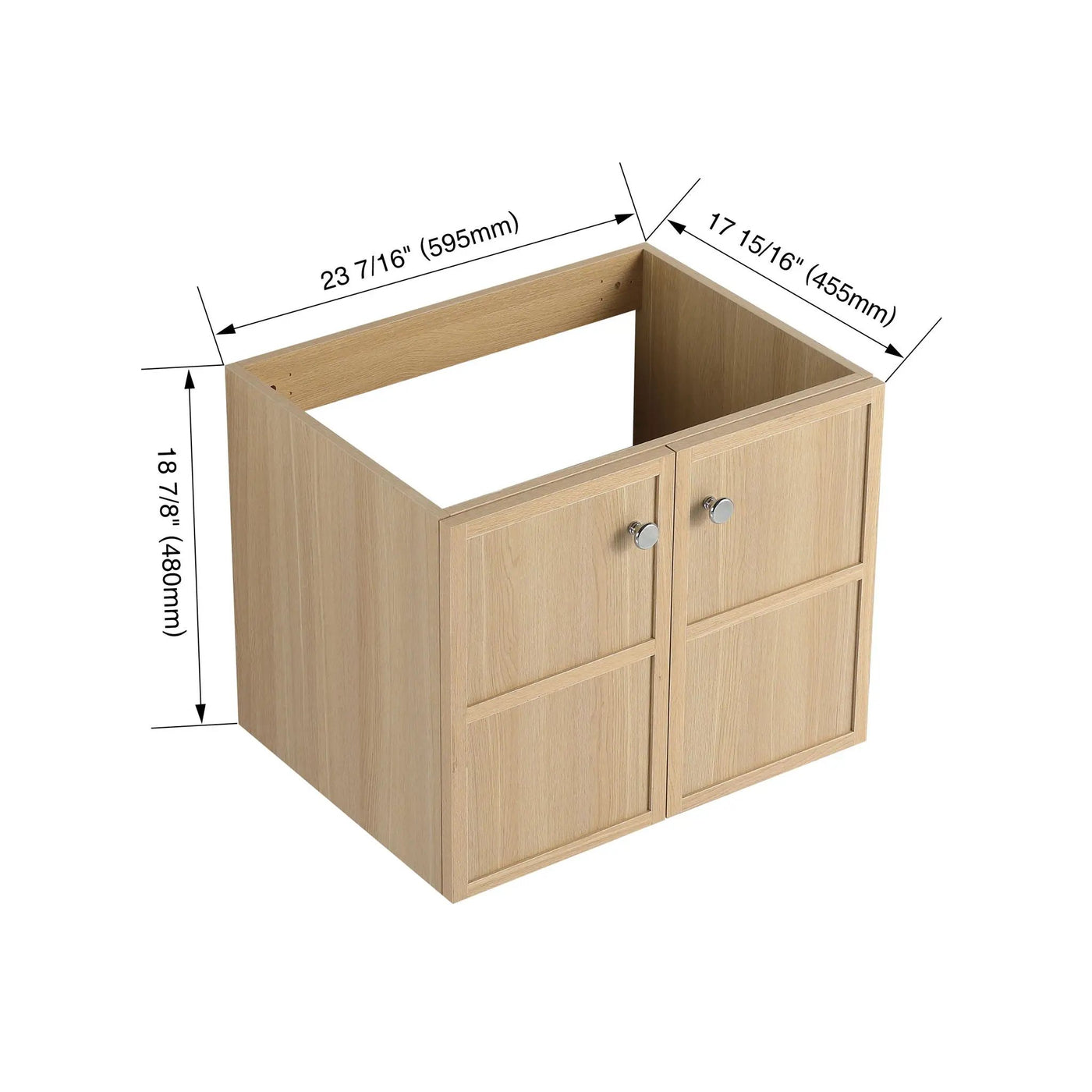 Modern Wall Mounted Bathroom Vanity With Soft Closing Doors by HouseOfZazla