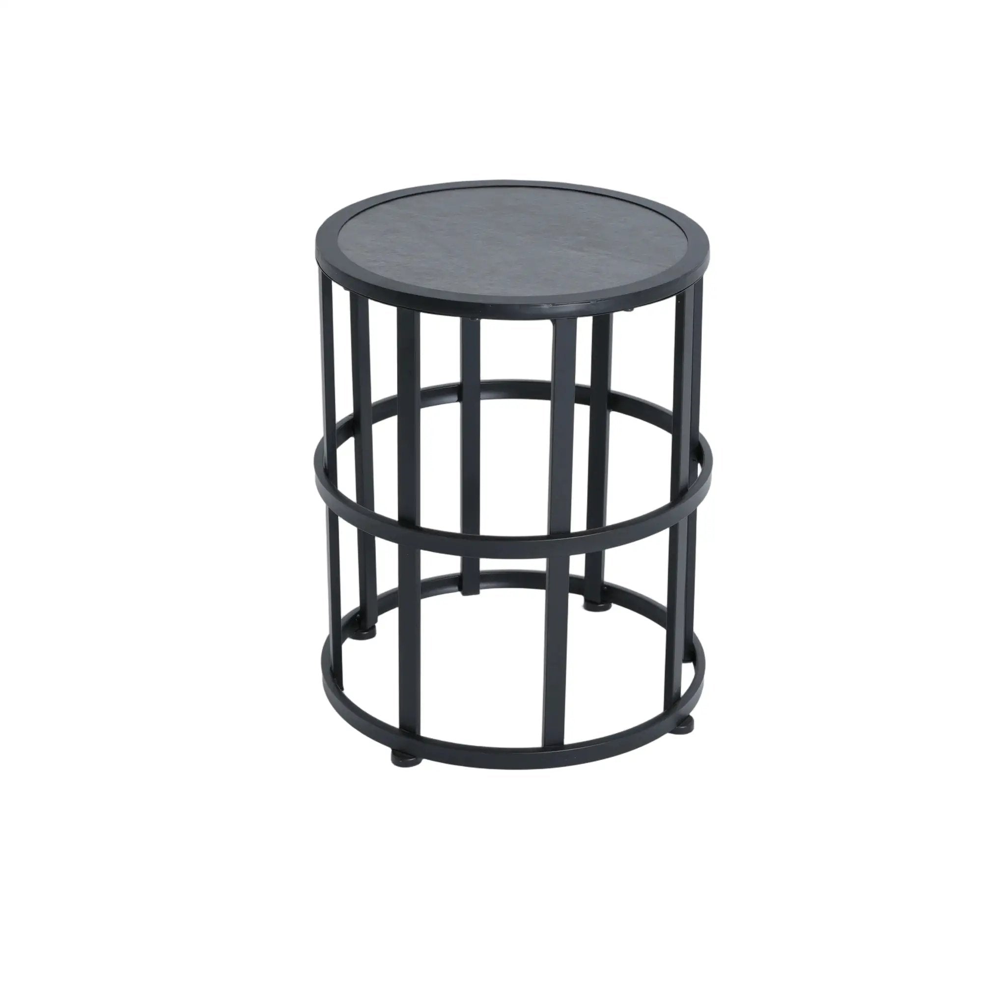 Ceramic Tile Side Table with Powder Coated Iron Frame by HouseOfZazla