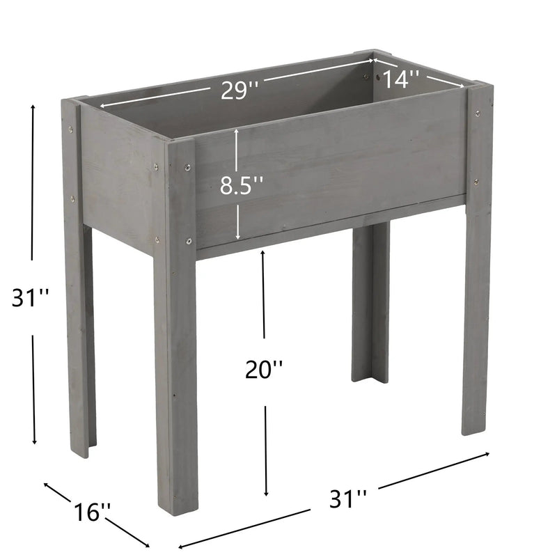 Raised Garden Bed With Legs, Elevated Planter Box For Outdoor Plants by HouseOfZazla