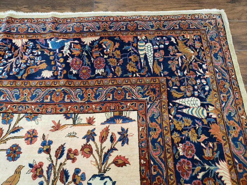 Antique Persian Kashan Tree of Life Rug 10x13 by Jewel Rugs