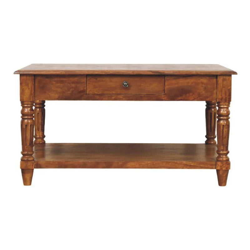 Turned Legs Drawer Table by HouseOfZazla