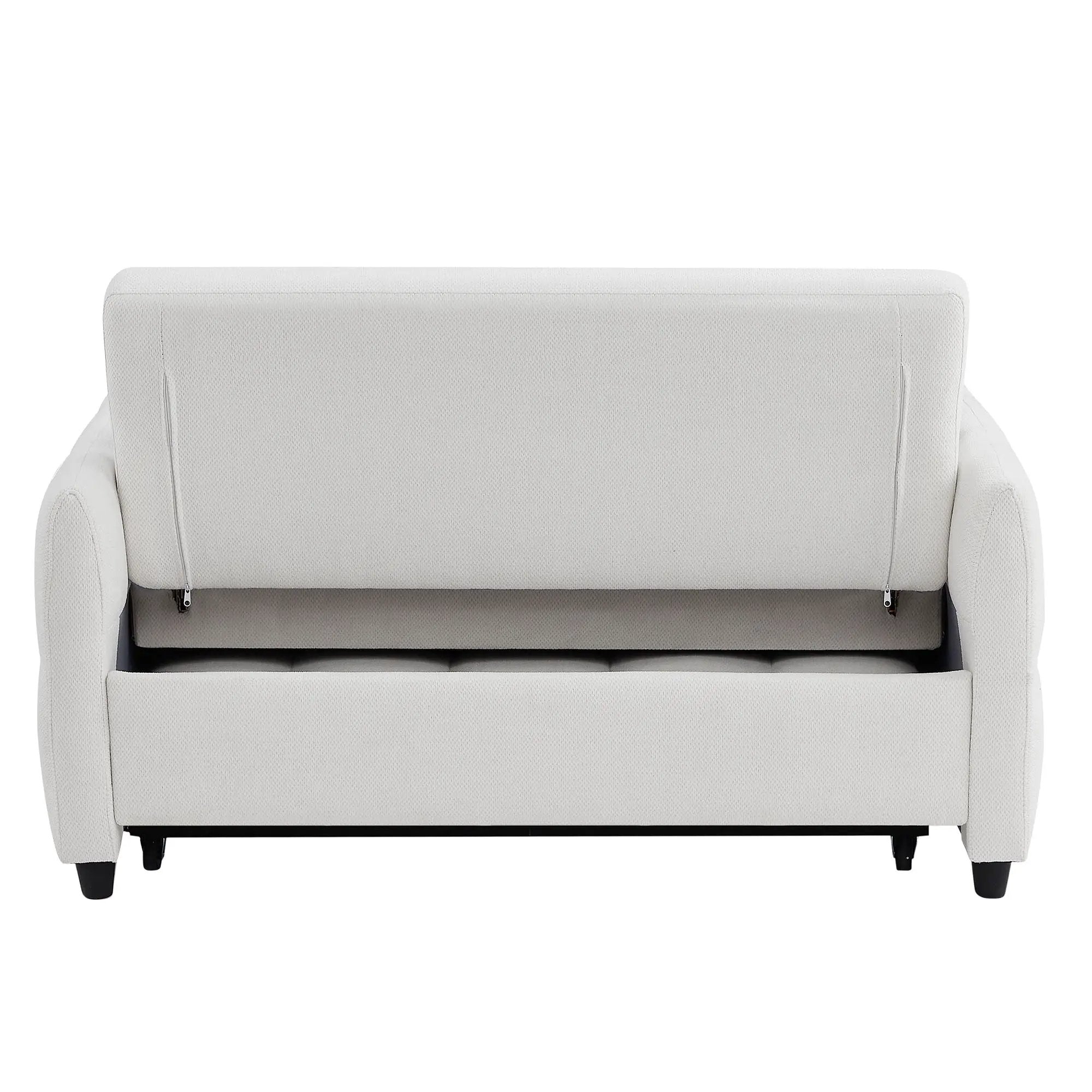 Loveseat Sofa Pull-Out Bed With Adjustable Backrest, 3 USB Ports And 2 Lumbar Pillows For Living Room by HouseOfZazla