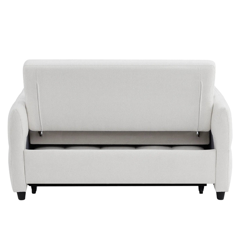 Loveseat Sofa Pull-Out Bed With Adjustable Backrest, 3 USB Ports And 2 Lumbar Pillows For Living Room by HouseOfZazla