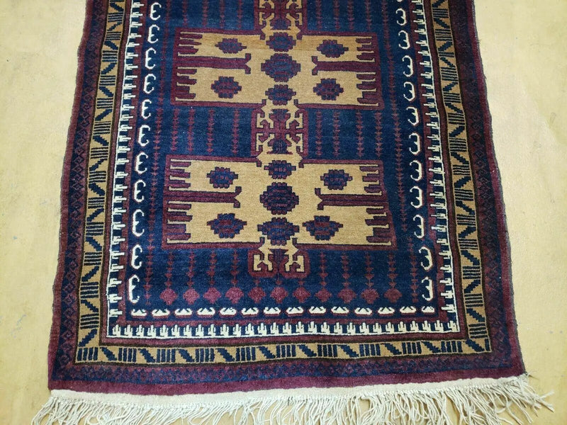 3' X 4' Vintage Handmade Balouchi Balouch Tribal Wool Rug Nice by Jewel Rugs