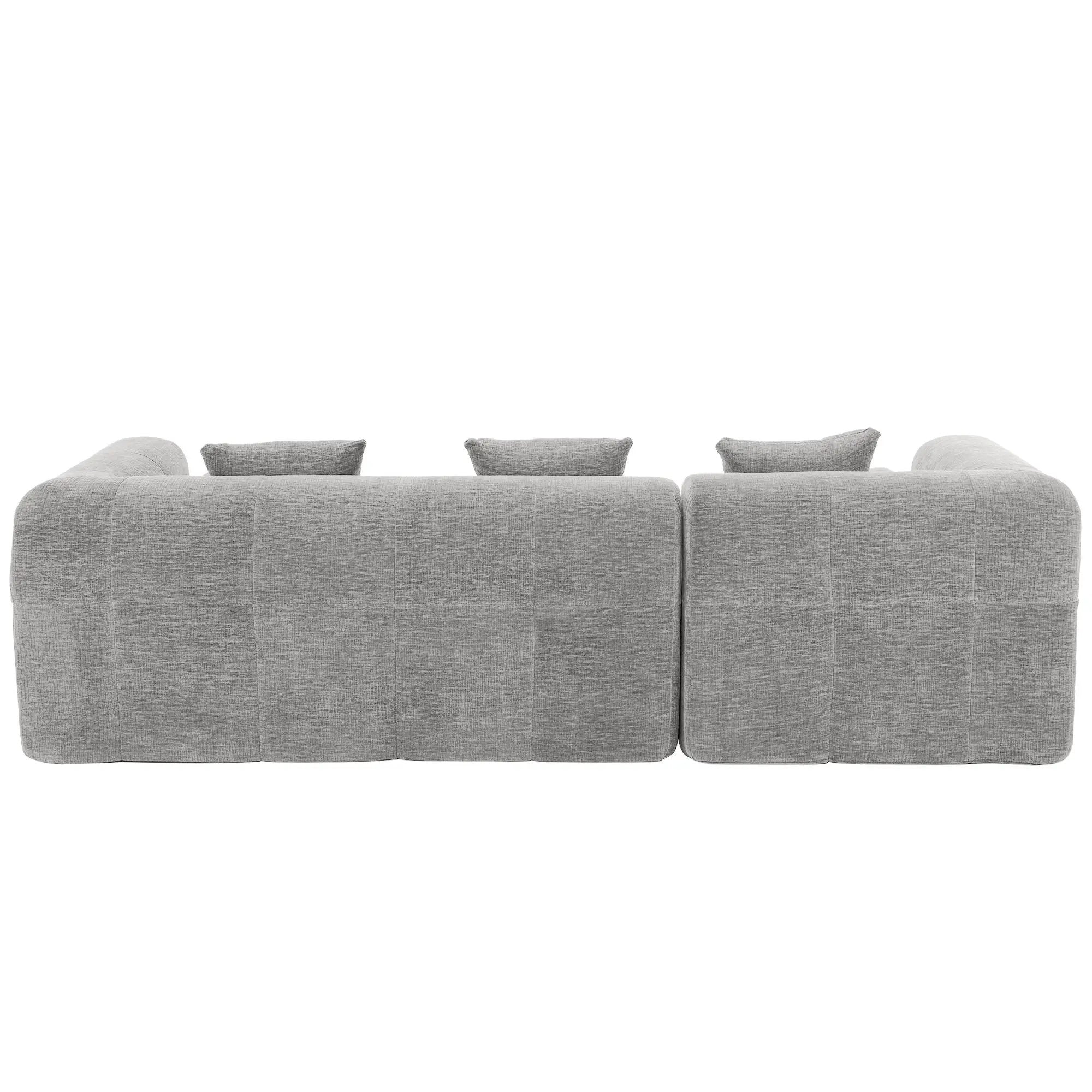 Sectional Free Combined Sofa With 2 Side Pockets by HouseOfZazla