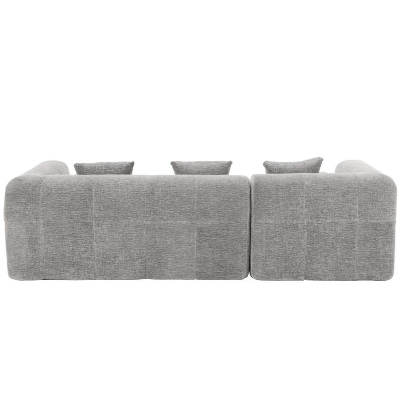 Sectional Free Combined Sofa With 2 Side Pockets by HouseOfZazla