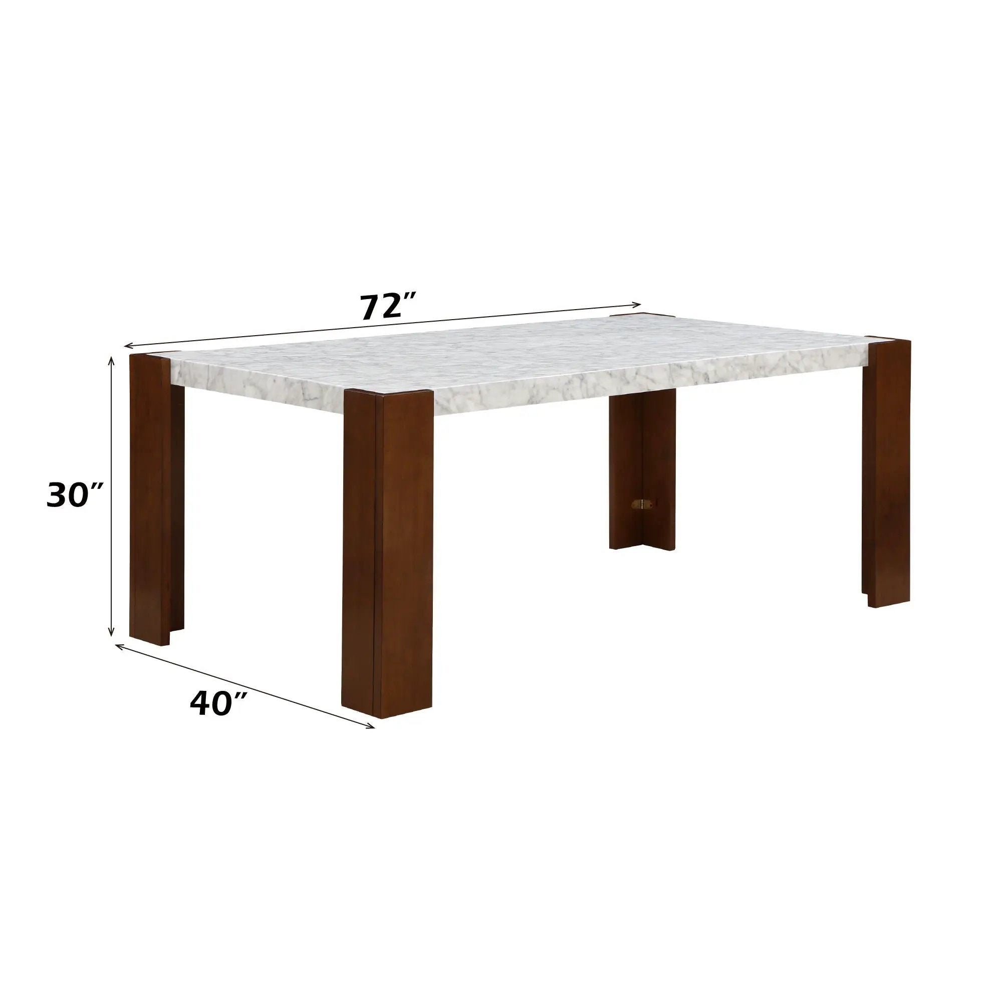 Hettie - Dining Table With Engineered Stone Top - Brown by Unique Piece Furniture