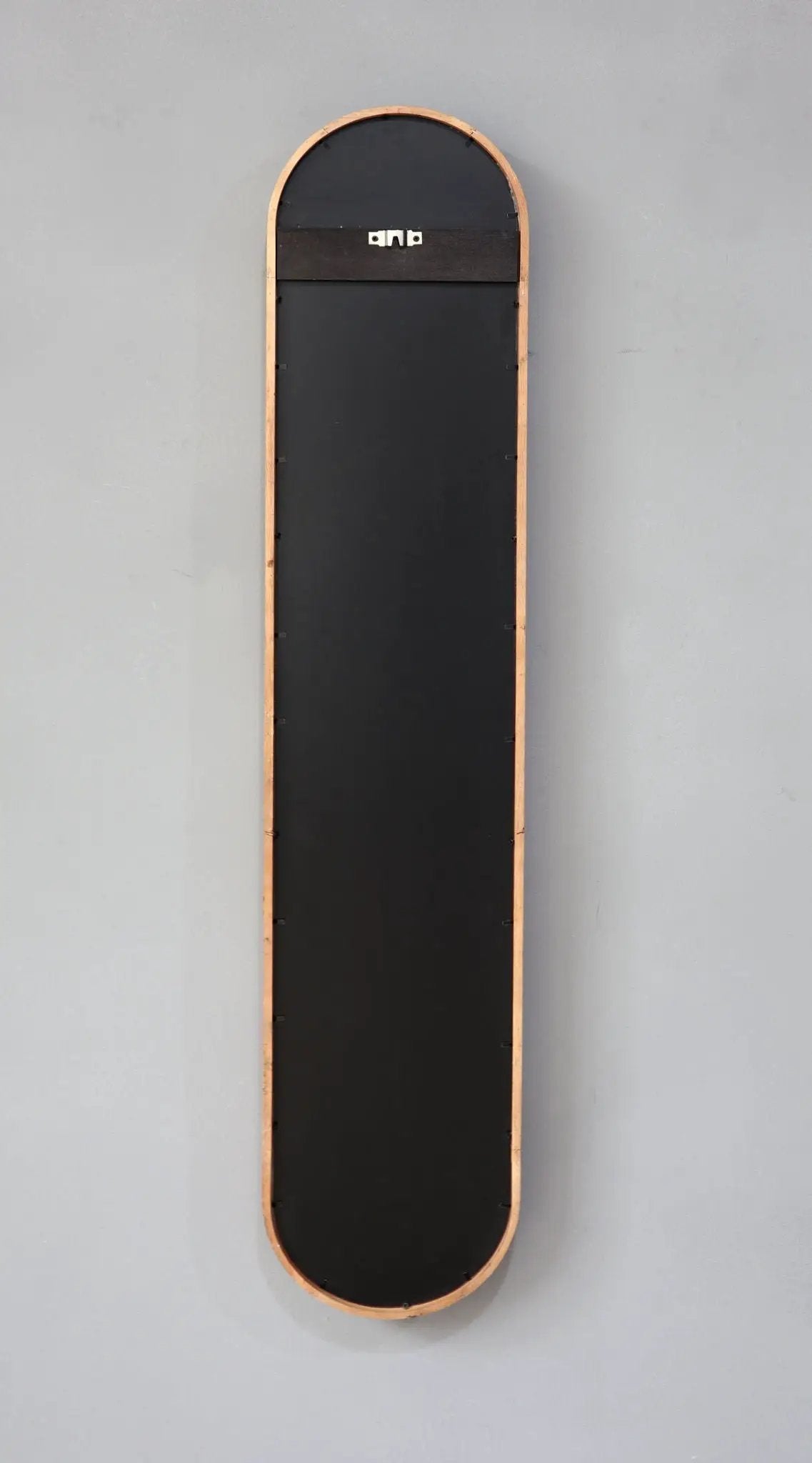 Decorative Rubber Frame Mirror With Elongated Oval Frame - Brown by Unique Piece Furniture