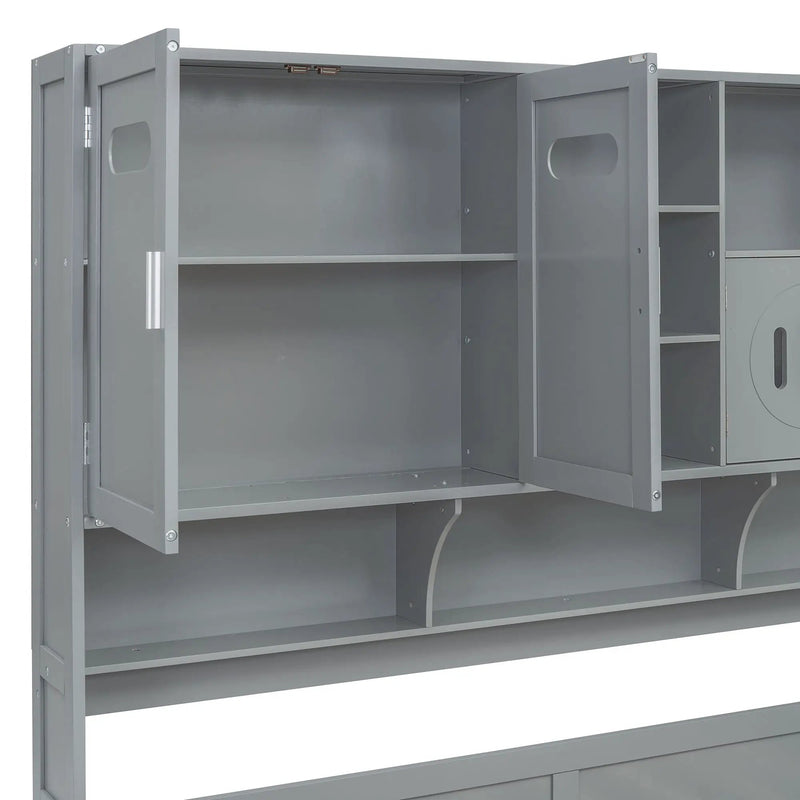 Daybed With All-In-One Cabinet And Shelf by HouseOfZazla
