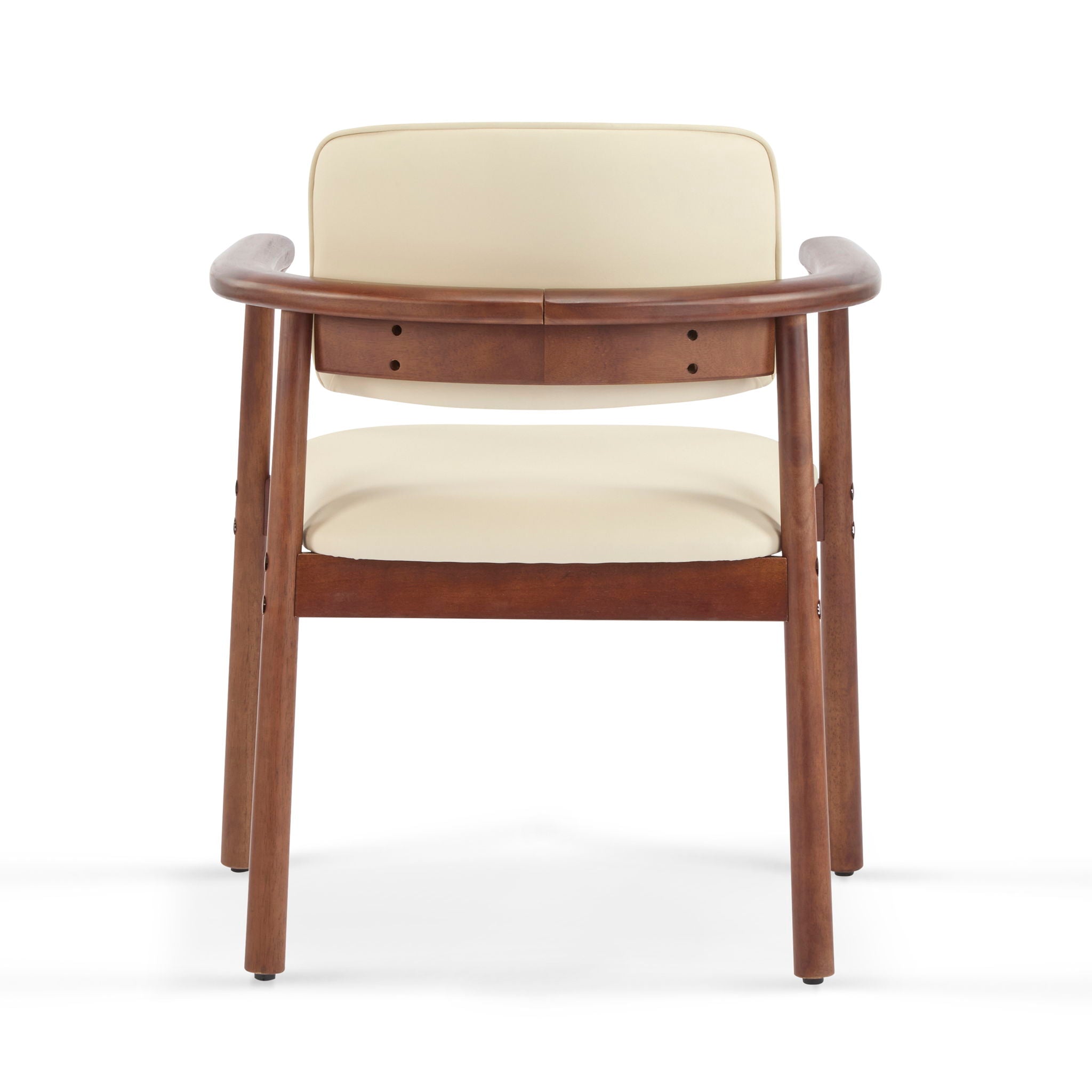 Dining Room Chairs, Ideal For Home & Kitchen (Set of 2) - Beige / Dark Walnut by HouseOfZazla