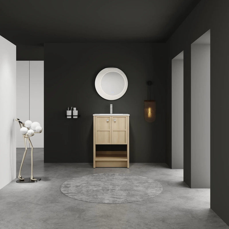 Modern Freestanding Bathroom Vanity With Ceramic Sink And Soft Closing Doors by Unique Piece Furniture