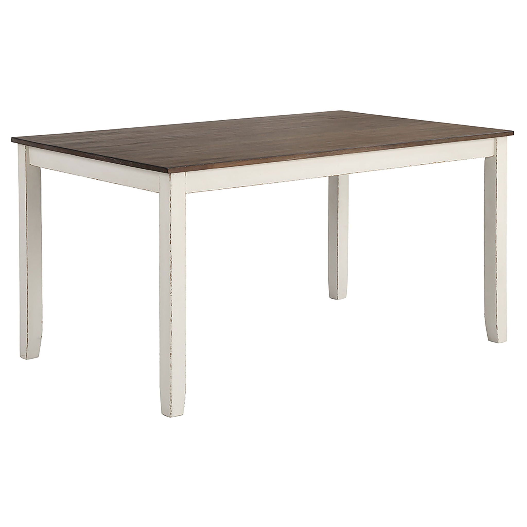 Ebers - 7 Dining Set With 2 Tone Upholstered Chairs - Vanilla White by HouseOfZazla