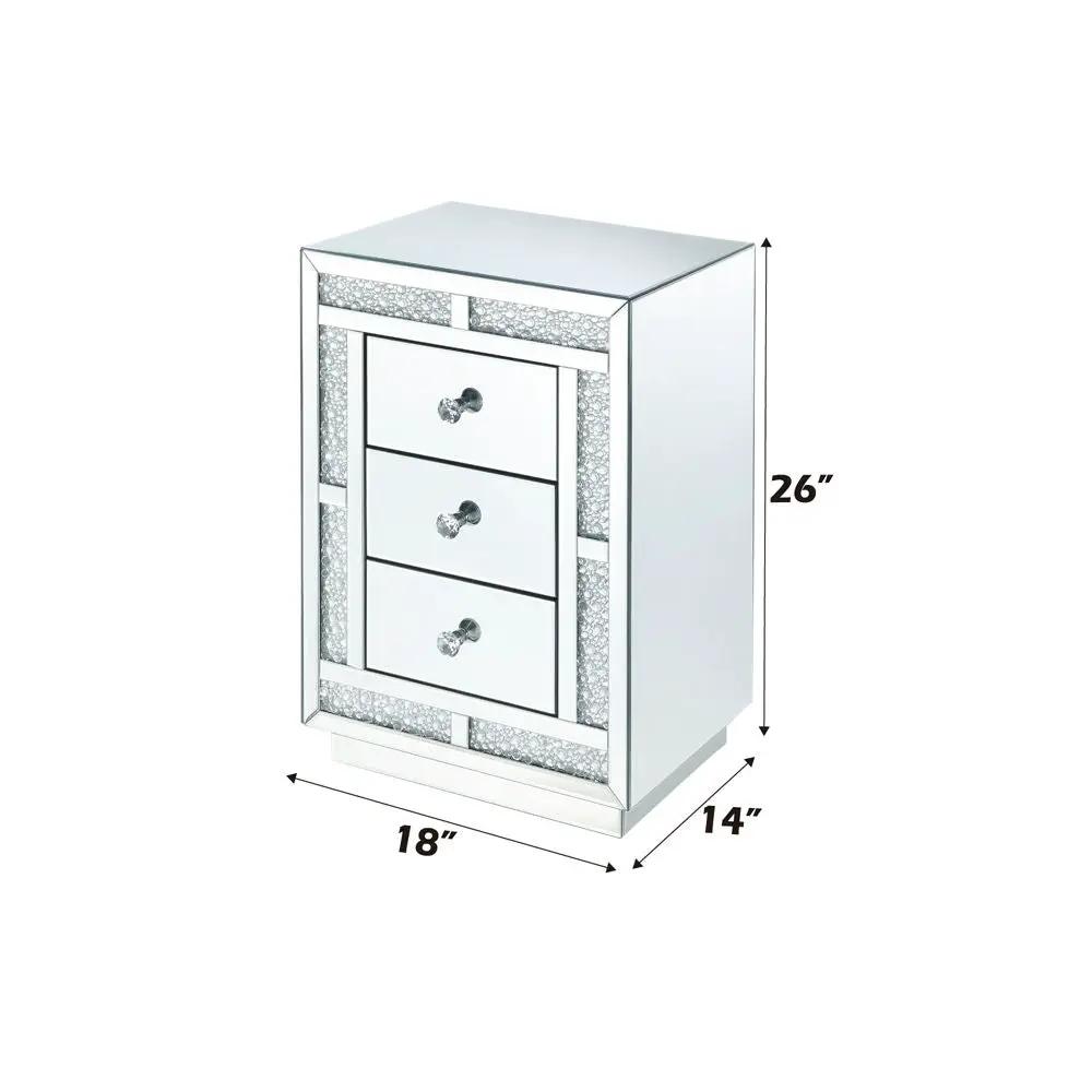 Mallika - Accent Table - Mirrored & Faux Crystals by Unique Piece Furniture