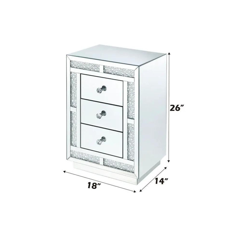 Mallika - Accent Table - Mirrored & Faux Crystals by Unique Piece Furniture